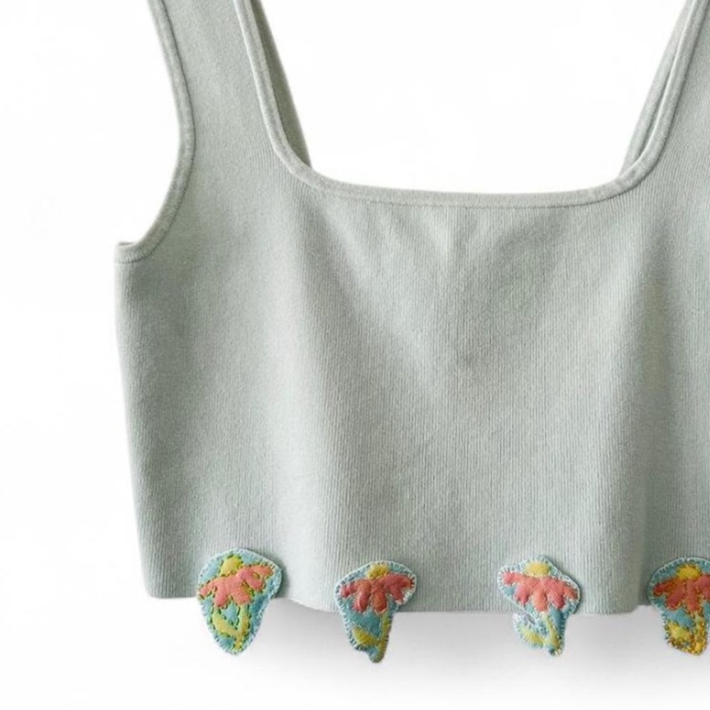 Whimsical Reworked H&M Ribbed Tank - Picture 4 of 5